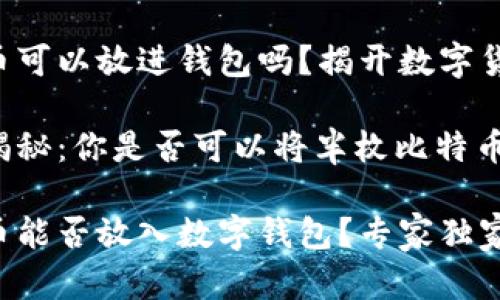 半枚比特币可以放进钱包吗？揭开数字货币的秘密！

专家独家揭秘：你是否可以将半枚比特币放进钱包？

半枚比特币能否放入数字钱包？专家独家揭秘！