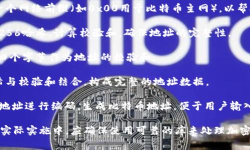 下面是一个简单的比特币钱包地址生成的伪代码。这段伪代码说明了生成比特币地址的基本流程，通常包括私钥的生成、公钥的生成、地址的编码等步骤。

```plaintext
函数 生成比特币钱包地址():
    // 步骤 1: 生成私钥
    私钥 = 生成随机32字节数()

    // 步骤 2: 根据私钥生成公钥
    公钥 = 通过椭圆曲线加密算法(ECDSA)将私钥转换为公钥()

    // 步骤 3: 对公钥进行SHA-256哈希
    SHA256哈希 = SHA256(公钥)

    // 步骤 4: 对上述SHA-256哈希进行RIPEMD-160哈希
    RIPEMD160哈希 = RIPEMD160(SHA256哈希)

    // 步骤 5: 添加网络前缀（例如主网为0x00）
    前缀哈希 = 连接(网络前缀, RIPEMD160哈希)

    // 步骤 6: 对上述结果进行两次SHA-256哈希以生成校验和
    校验和 = SHA256(SHA256(前缀哈希))

    // 步骤 7: 取校验和的前四个字节
    校验和前四字节 = 取前四个字节(校验和)

    // 步骤 8: 连接前缀哈希和校验和
    完整地址 = 连接(前缀哈希, 校验和前四字节)

    // 步骤 9: 将结果进行Base58编码以生成最终地址
    比特币地址 = Base58编码(完整地址)

    返回 比特币地址
```

### 详细解释每个步骤：

1. **生成私钥**: 随机生成一个32字节的数，该数需要具有高熵以确保安全性。私钥用于控制和使用钱包中的比特币。

2. **生成公钥**: 利用椭圆曲线加密算法（ECDSA），根据私钥生成公钥。公钥可以被认为是通过私钥进行加密的用户地址，公开后可以用于接收比特币。

3. **SHA-256哈希**: 对刚产生的公钥进行SHA-256哈希，提高安全性并将其缩短到32字节。

4. **RIPEMD-160哈希**: 对SHA-256的结果进行RIPEMD-160哈希，进一步生成公钥的“数字指纹”，以使地址更短。

5. **添加网络前缀**: 在RIPEMD-160哈希前添加一个网络前缀（如0x00用于比特币主网），以帮助区分不同区块链网络。

6. **生成校验和**: 通过对前步结果进行两次SHA-256哈希，计算校验和，确保地址的完整性。

7. **提取校验和前四字节**: 取SHA-256哈希的前四个字节作为地址的校验和。

8. **连接前缀哈希和校验和**: 将RIPEMD-160哈希与校验和结合，构成完整的地址数据。

9. **Base58编码**: 使用Base58编码格式，对完整地址进行编码，生成比特币地址，便于用户输入和使用。

注意：伪代码中的某些步骤需要依赖现有的加密库，在实际实施中，应确保使用可靠的库来处理加密和哈希算法。